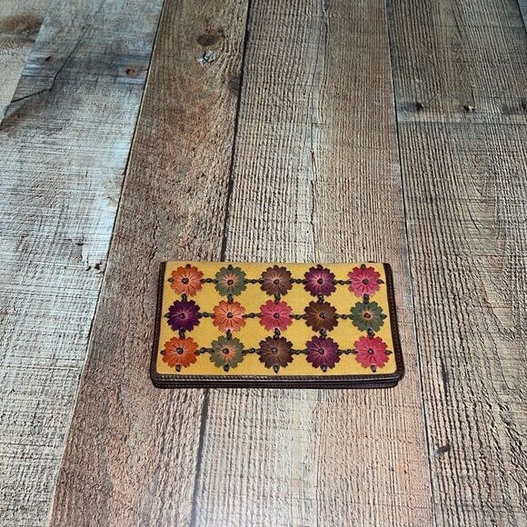 Floral leather multicolor Rolf’s wallet - Picture 1 of 10